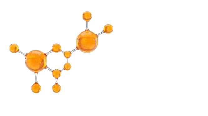 Abstract decorative floating organic shape top left